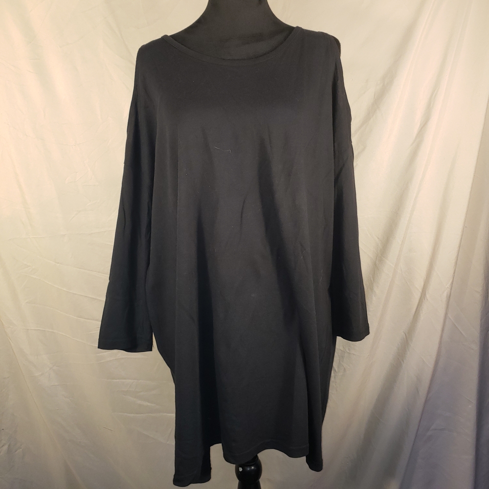 DG2 By Diane Gilman Classic Black Cold Shoulder Top - XL